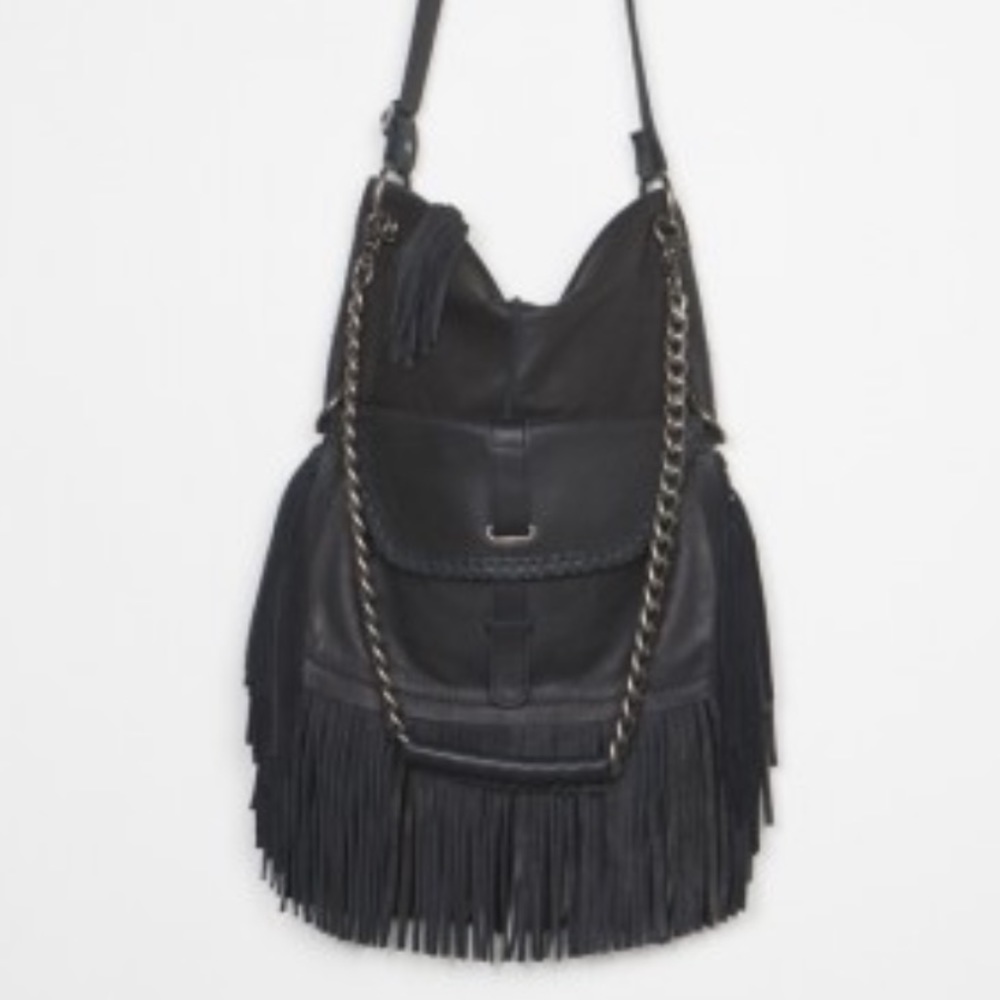 Free People Cut n’ Paste Lia Leather Foldover Bag